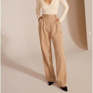 Favorite Daughter Cream Top and Tan Wide Leg Pants